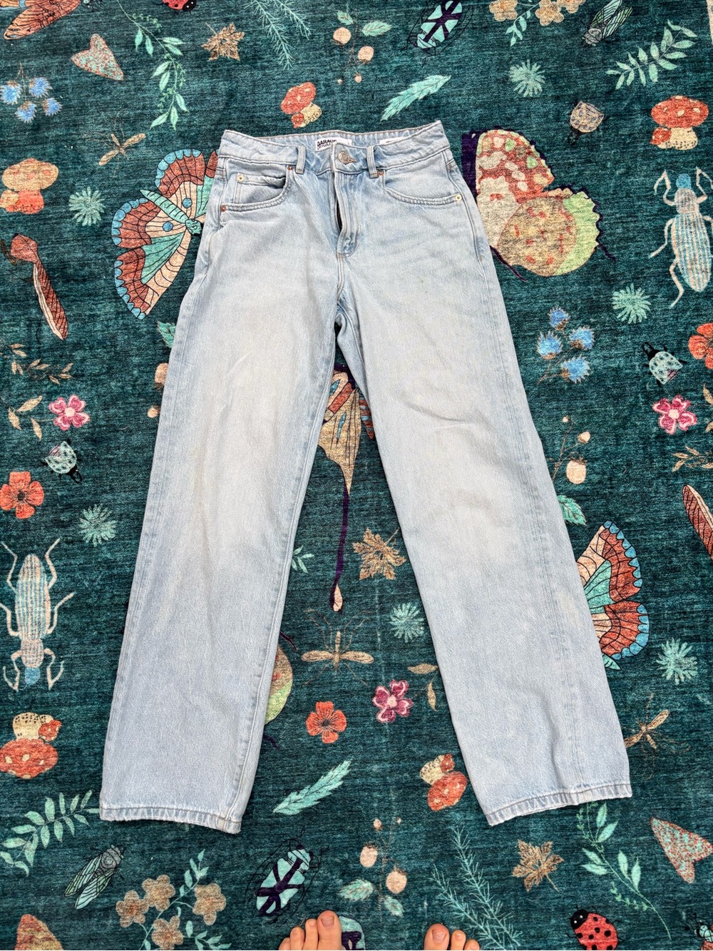 Garage Denim Slouchy Straight Jeans Light Wash Size 00 / 23